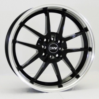 [DRW580B1815+40] DRW-D580 BLACK/MACHINE LIP 18X7.5 5X100/5X4.5+40+73.1