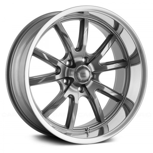 [650-8965G] RIDLER 650 18X9.5 5X114.3 OFFSET 0 CB 83.82MM GREY POLISHED LIP