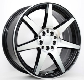 [DRW7092BMF1704+40] DRW-RJR 7092 BLACK/MACHINE FACE 17X7.0 4X100/4X4.5+40+73.1