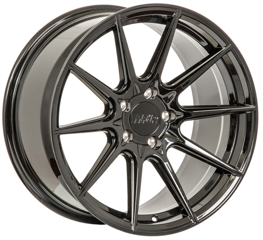 [F101B1826+42-2] F1R-F101 GLOSS BLACK 18X9.5 5X112 +42 *STAGGERED*