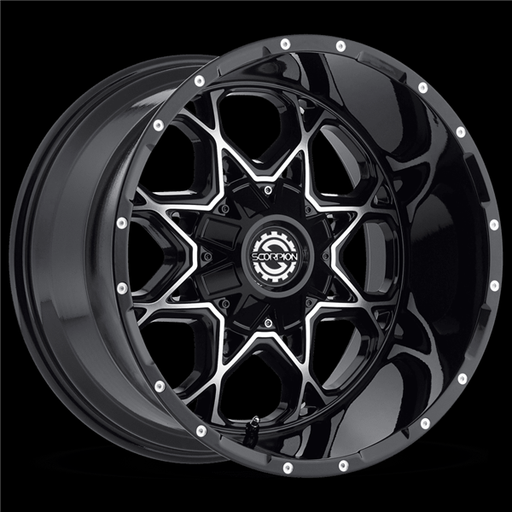 [SC10-1891261351397+12BM] SC10 18X9 6X135/139.7 +12 CB106.1 GLOSS BLACK MACHINED