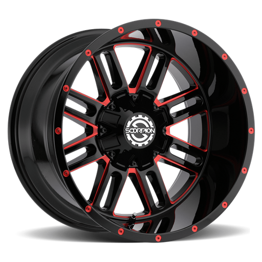 [SC18-201261351397-44RML] SC18 20X12 6X135/139.7 -44 CB106.1 BLACK RED MILLED