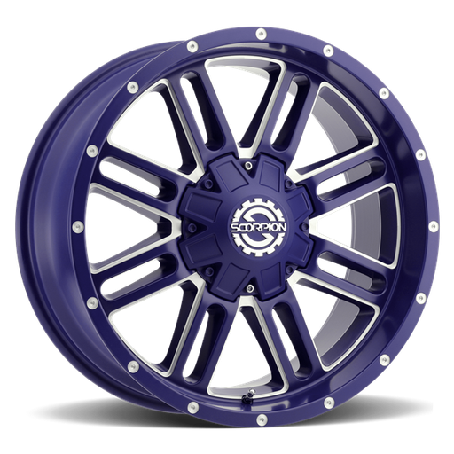 [SC18-20098165+12BLUE] SC18 20X9 8X165 +12 CB125.2 MATTE BLUE MILLED