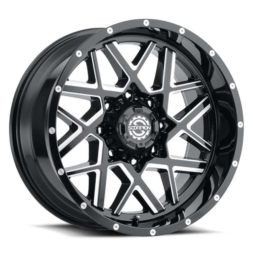 [SC28-2212865-44ML] SC28 22X12 8X165 -44 CB125.2 BLACK MILLED