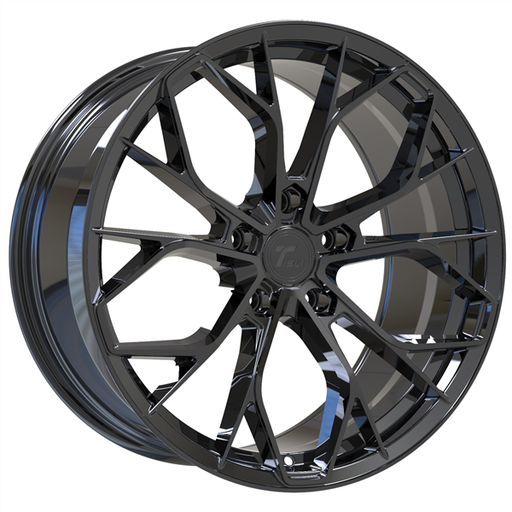 [2213020105X120] SPIDER 20X10.5 5X120 +40MM 73.1 GLOSS BLACK ** FLOW FORM **