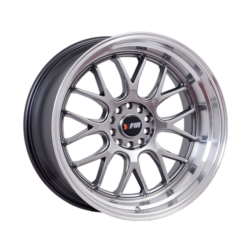 [F21HB1815+40] F1R-F21 HYPER BLACK POLISH LIP 18X10.5 5X100/5X4.5+40 **STAGGERED**