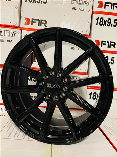 [F27B1830+35] F1R-F27 GLOSS BLACK 18X8.5 5X4.5/5X4.75 +35 *STAGGERED* *NEW*