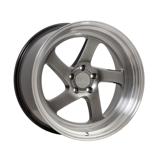 [F28HB1815+38] F1R-F28 HYPER BLACK/POLISH LIP 18X8.5 5X100/5X4.5+38 *STAGGERED*