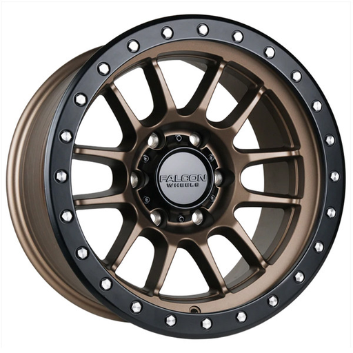 [T7179527N12BZ] FALCON WHEELS T7 17X9 5X127/5X5 -12 C.B71.5 MATTE BRONZE