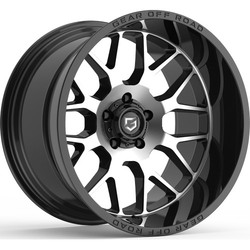 [763MB-2108312] GEAR OFFROAD 763MB-RAID 20X10 6X5.5/6X139.7 -12MM 106.20 BLACK MACHINE
