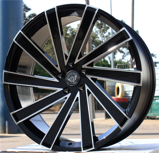 [GIMA6ALD2460+13] GIMA-6 24X9.5 BLACK/EDGE MACHINE 5X115 +13 CB-74.2 (B+M) NEXUS10-LEFT