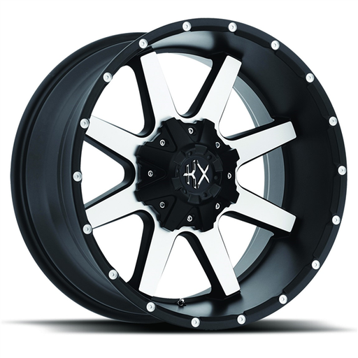 [KX01-221221MBF] KX01 22X12-44 5X127/5X139.7 C.B 78.3 MATTE BLACK/MACHINE FACE