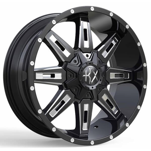 [KX06-209021GBM] KX OFFROAD-KX06 GLOSS BLACK/MILLED 20X9.0 5X127/5X139.7 +1 +78.3