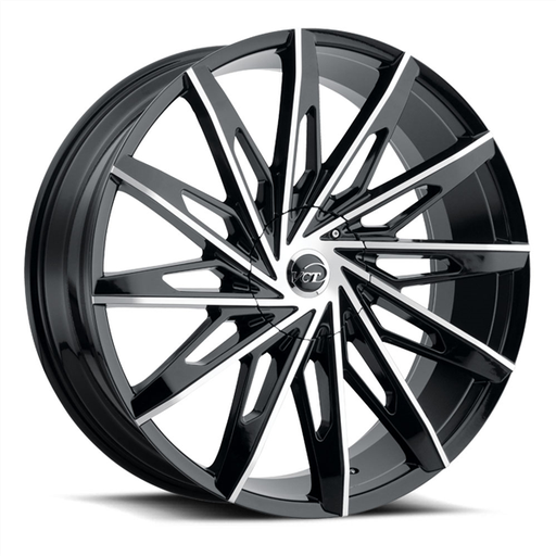 [V86-22951520+15BM] V86 22X9 5X115/120 +15 CB73.1 BLACK MACHINED