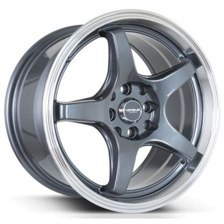 [VS005188510H/114.3+35GM/ML] VERSUS VS005 18X8.5 5X100/114.3 +35MM 73.1 GUNMETAL MACHINED LIP