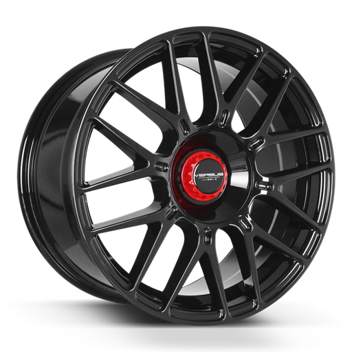 [PT02517] VERSUS VS22 17X8 4X100/114.3 BLACK/RED CAP 73.1 +40