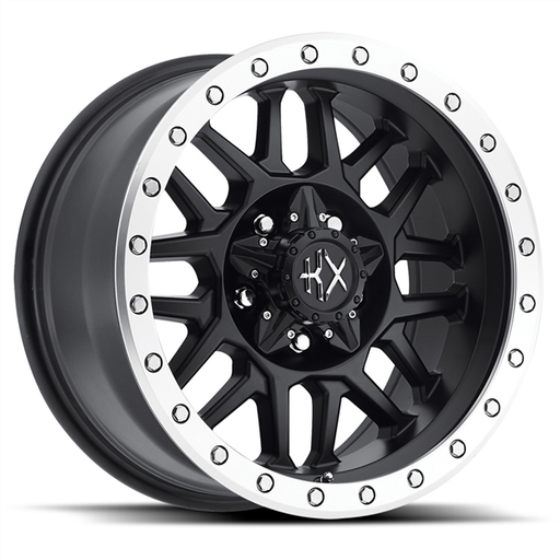 [KX03-7826MBL] KX-03 MATTE BLACK/MACHINE RING 17X8.5 5X4.5/5X127 +1 +78.3