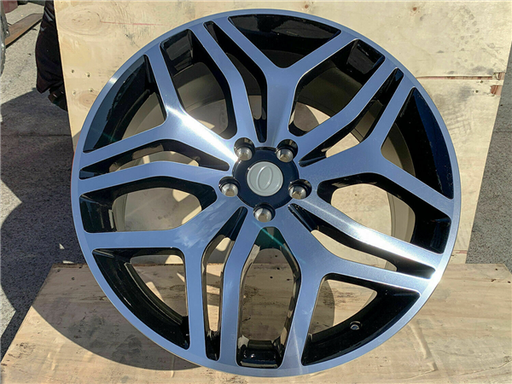 [LR2GBMF2232+49] LR-2 GLOSS BLACK MACHINE FACE 22X9.5 5X4.75/5X120 +49 +72.6