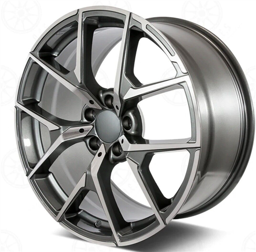 [MB19GMMF1825+35] MB-19 GUN METAL MACHINE FACE 18X9.5 5X112 +35 +66.6 *AW*