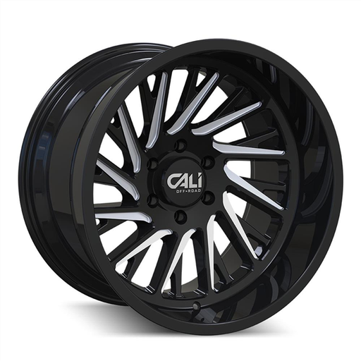 [9114-24470BM] CALI PURGE 9114 24X14 8X170 -76 CB125.2MM GLOSS BLACK MILLED