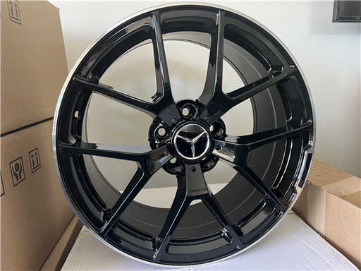 [MB1GBMT1825+38] MB1 GLOSS BLACK/MACHINE TIP 18X9.5 5X112 +38 +66.6 *AW*