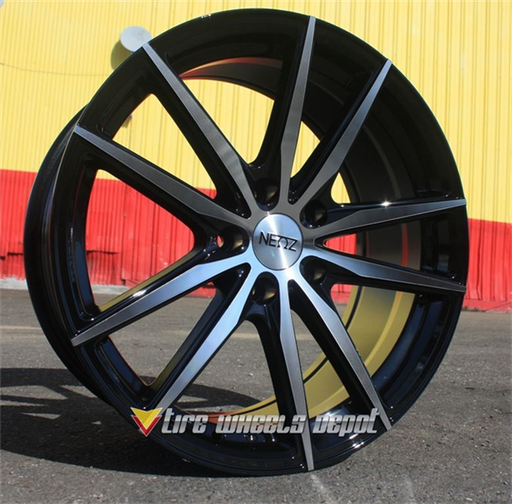 [NZ5018BMF1800+35] NEOZ-NZ5018 BLACK/MACHINE FACE 18X8.0 ** BLANK ** +35