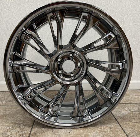 [N8672251+30] NIGHTHAWK LUXURY-N867 CHROME 22X9.5 6X135/6X5.5 +30 +87.1 *FORGED 2 PC.* **NO CENTER CAPS**
