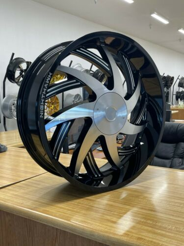 [N990B2833+15] NIGHTHAWK LUXURY-N990 BLACK/MACHINE 28X9.5 5X4.75/5X127 +15 +78.1 **FLOATING CAPS**