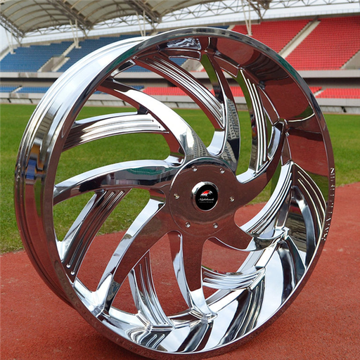 [N9902833+15] NIGHTHAWK LUXURY-N990 CHROME 28X9.5 5X4.75/5X127 +15 +78.1 **FLOATING CAPS**