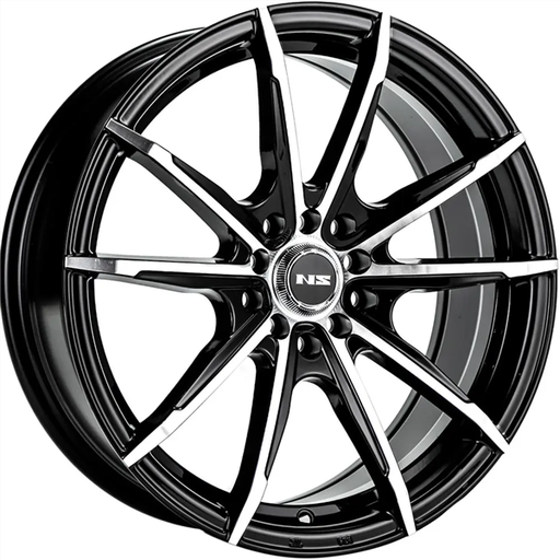 [NS1602156526+38BMF] NS WHEELS NS1602 15X6.5 5X100/5X4.5/5X114.3 +38MM 73.1 GLOSS BLACK MACHINE