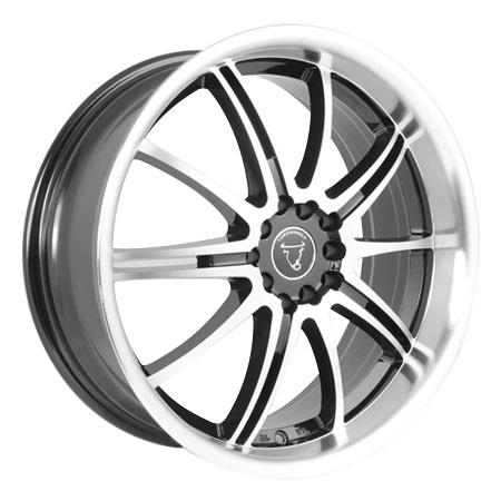 [TR1401MBMF1775+38] NS-TR1401 MATTE BLACK/MACHINE FACE 17X7.50 4X100/4X4.50 +38 +73.10 MBMF **401** **NO CAPS**