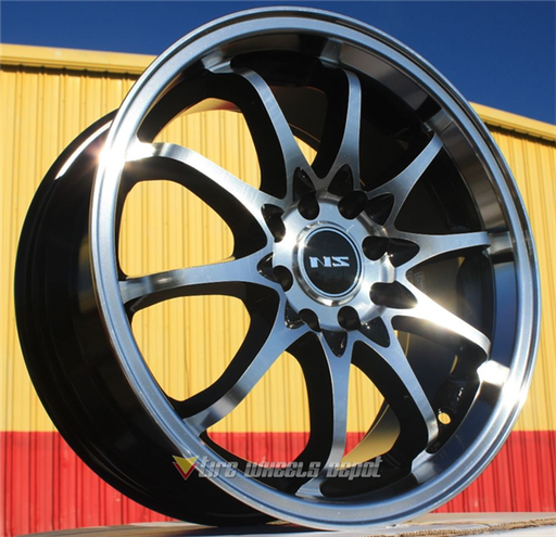 [TR1403BMF1704+38] NS-TR1403 BLACK/MACHINE FACE 17X7.5 4X100/4X4.5+38 **405**