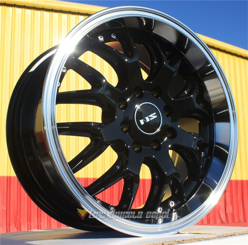 [TR9002BLP1504+38] NS-TR9002 BLACK/POLISH LIP 15X7.0 4X100/4X4.5 +38 **7**