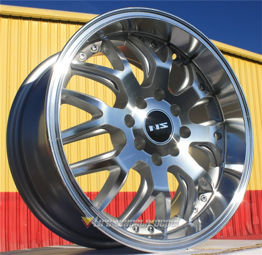[TR9002SMF1715+38] NS-TR9002 SILVER/MACHINE LIP 17X7.5 5X100/5X4.5+38 *22*