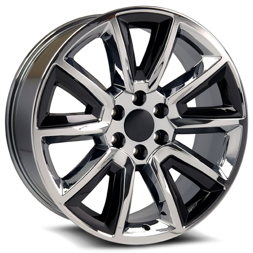 [C08-2290655+31CBIS] O.E. REVOLUTION C-08 CHROME W/BLACK INSERTS 22X9.0 6X5.5 +31 +78.1 *NC*
