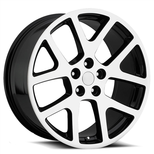 [107-24105115+18BM] O.E. REVOLUTION-107 BLACK/MACHINE FACE 24X10 5X115 +18 +71.5 *NC*