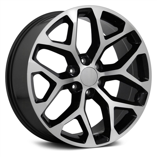 [G09-2610655+24GBM] O.E. REVOLUTION-G09 GLOSS BLACK MACHINE FACE 26X10 6X139.7+24 C.B 78.1
