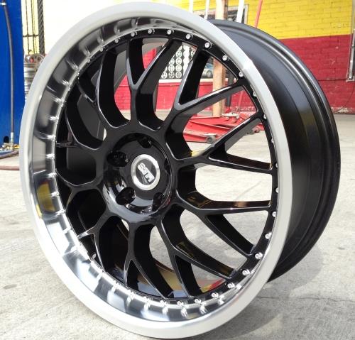[REDLINE101B2032+30] REDLINE-101 BLACK/MACHINE LIP 20X8.5 5X120/5X4.75+30 **STAGGERED ONLY**
