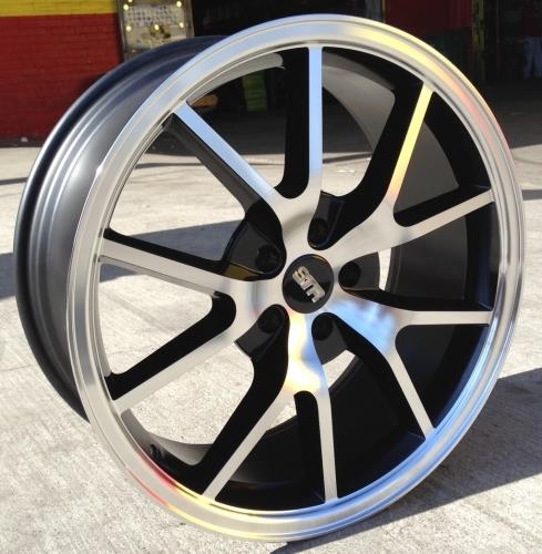 [REDLINE609B2029+30] REDLINE-609 BLACK/MACHINE FACE 20X8.5 5X4.5+30 **STAGGERED ONLY**