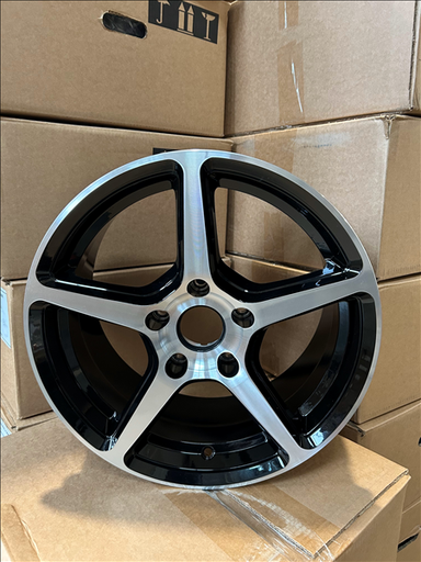 [533-MB-675-5H0] SMX-533 GLOSS BLACK & MACHINED 16X7.5 5X114.3 +40 +73.1