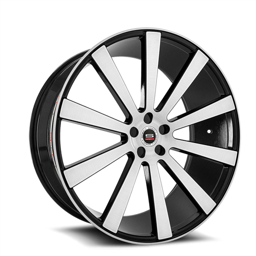 [SPL20220901638GBB] SPEC-1 LUXURY SPL-002 GLOSS BLACK/BRUSHED 20X9.0 5X4.5/5X115 +38 +73.1