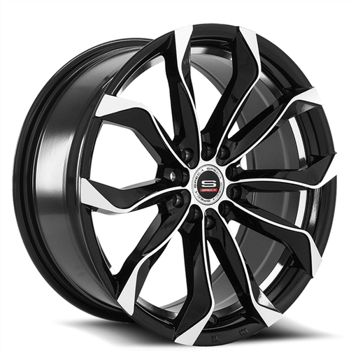[SP441775935BM] SPEC-1 RACING SP-44 GLOSS BLACK/MACHINE 17X7.5 4X100/4X4.5 +35 +73.1 4-*NC*