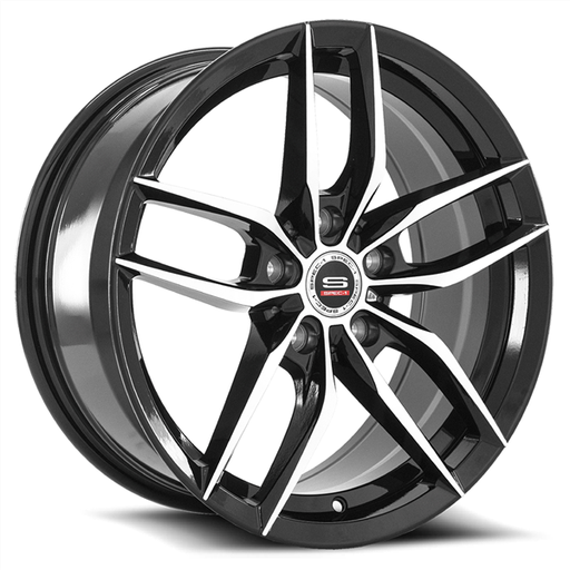 [SP5018801635GBM] SPEC-1 RACING SP-50 GLOSS BLACK/MACHINE 18X8.0 5X4.5 +35 +73.1