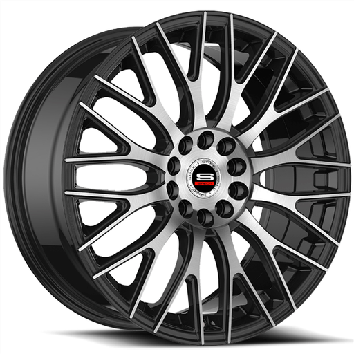 [SP-5517753242GBM] SPEC-1 RACING SP-55 GLOSS BLACK/MACHINE 17X7.5 5X4.25/5X4.5 +42 +73.1