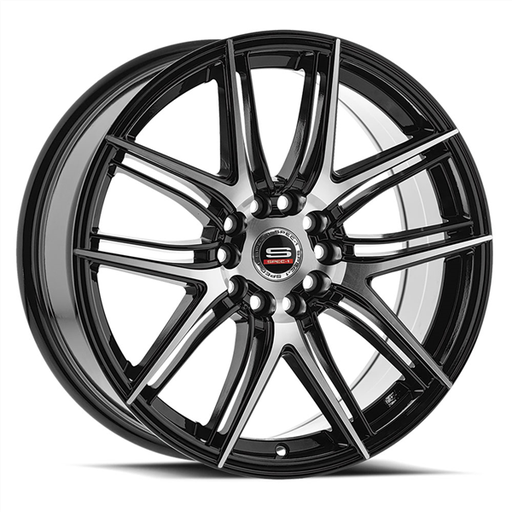 [SP-5618802338BM] SPEC-1 RACING SP-56 GLOSS BLACK/MACHINE 18X8.0 5X100/5X4.5 +38 +73.1 *NC*
