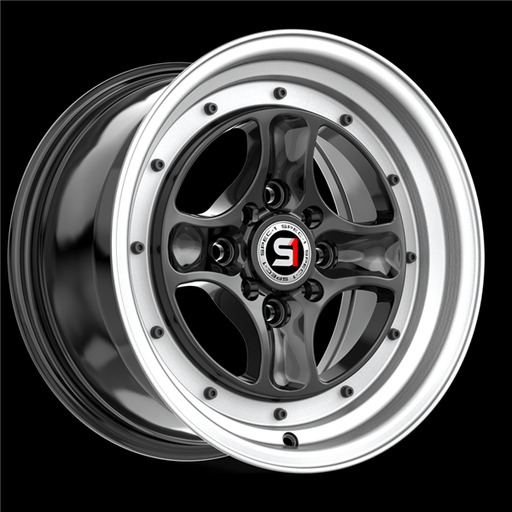 [SPT-35158925BML] SPEC-1 SPT-35 GLOSS BLACK MACHINED LIP 15X8.0 4X100/4X114.3 +25 +73.10 *NC*