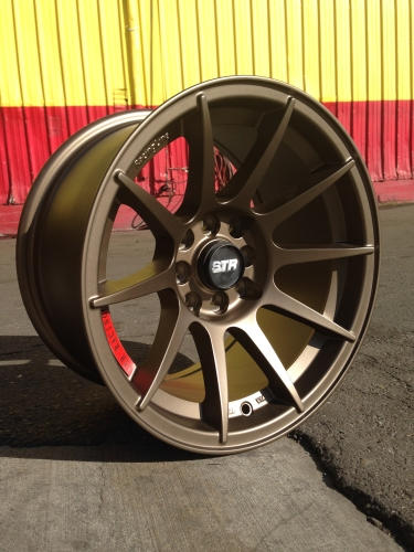 [STR524GM1504+20] STR RACING-524 MATTE GUN METAL 15X8.0 4X100/4X4.5 +20 +73.1