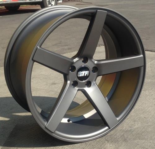 [STR607GM2229+20] STR RACING-607 MATTE GUN METAL 22X10 5X115/5X4.5+20 **STAGGERED ONLY**