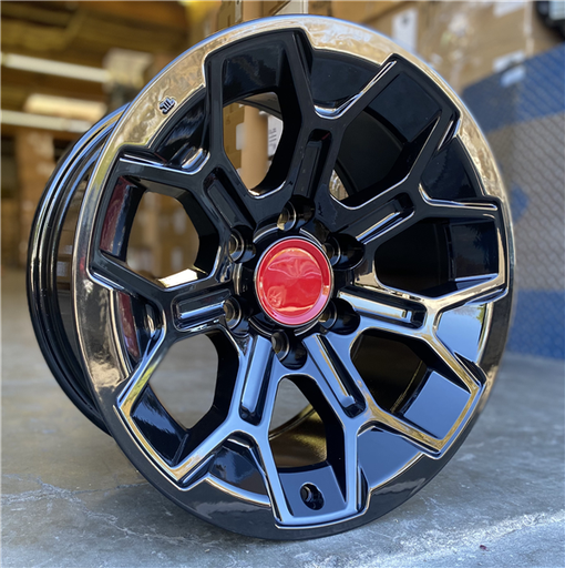 [TR8GB1752+5] A+ TR-8 GLOSS BLACK 17X8.0 6X5.5 +5 +106.1 *AW*