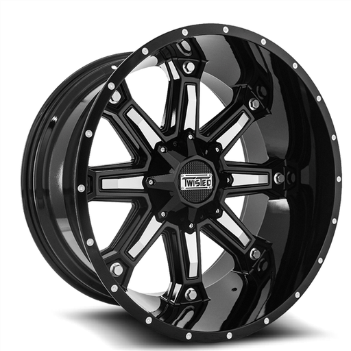 [T-23201051143127-24GBM] TWISTED OFFROAD-T23 20X10 5X114.3/5X127 -24 C.B 87.1 WRAITH BLACK/MACHINE
